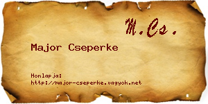 Major Cseperke névjegykártya